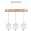 BERGE LED závesné stropné svietidlo, drevený trám, 3xE27, loft, mliečna kocka - biela BERGE LED závesné stropné svietidlo, drevený trám, 3xE27, loft, mliečna kocka - biela