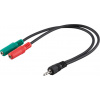 PremiumCord Adaptér 4pin 3,5mm-2x stereo 3,5mm M/2xF PremiumCord Adaptér 4pin 3,5mm-2x stereo 3,5mm M/2xF