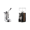 La Pavoni Stradivari Professional Lusso + Eureka Mignon Specialita, WD black, walnut La Pavoni Stradivari Professional Lusso + Eureka Mignon Specialita, WD black, walnut