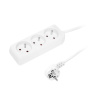 Predlžovací kábel 3 zásuvky s uzemnením 1,5m biely Predlžovací kábel 3 zásuvky s uzemnením 1,5m biely