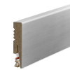 Podlahová lišta MDF hladká brúsená oceľ 8x1,6cm Podlahová lišta MDF hladká brúsená oceľ 8x1,6cm