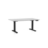 Rauman Výškovo nastaviteľný stôl OfficeTech D, 140 x 80 cm, čierna podnož, svetlo sivá Rauman Výškovo nastaviteľný stôl OfficeTech D, 140 x 80 cm, čierna podnož, svetlo sivá