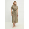 Ľanové šaty Answear.LAB E24.23.FLK zelená XL Ľanové šaty Answear.LAB E24.23.FLK zelená XL