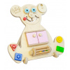 Beloved boards Vzdělávací medvídek BUSY BOARD - MINI růžové dvířka Beloved boards Vzdělávací medvídek BUSY BOARD - MINI růžové dvířka