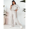 Béžová dámska súprava bundy a nohavíc, ay1021-M M Béžová dámska súprava bundy a nohavíc, ay1021-M M
