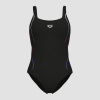 Dámske jednodielne plavky arena Ludovica Soft Curve Back black/black multi Dámske jednodielne plavky arena Ludovica Soft Curve Back black/black multi