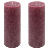 Bordó parafínová sviečka rustikálna 20 cm, 90 h, sada 2 ks Bordó parafínová sviečka rustikálna 20 cm, 90 h, sada 2 ks