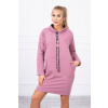 Šaty s kapucňou Bonjour MI0153 tmavoružové Šaty s kapucňou Bonjour MI0153 tmavoružové