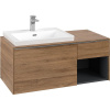 VILLEROY & BOCH Subway 3.0 závesná skrinka pod umývadlo (umývadlo vľavo), 2 zásuvky + regálový prvok, s LED osvetlením, 1001 x 516 x 422,5 mm, Oak Kansas, C572L0RH VILLEROY & BOCH Subway 3.0 závesná skrinka pod umývadlo (umývadlo vľavo), 2 zásuvky + regálový prvok, s LED osvetlením, 1001 x 516 x 422,5 mm, Oak Kansas, C572L0RH