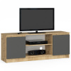 Akord RTV stolík 140 cm na TV - remeselnícky dub-grafit sivá Akord RTV stolík 140 cm na TV - remeselnícky dub-grafit sivá