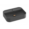 Ravak Umyvadlo na desku Ceramic Slim 55x40 cm antracit otvor pro baterii uprostřed XJX03155004 Ravak Umyvadlo na desku Ceramic Slim 55x40 cm antracit otvor pro baterii uprostřed XJX03155004