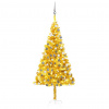zahrada-XL Osvetlený umelý vianočný stromček s guľami, zlatý 180 cm, PET 3077691 zahrada-XL Osvetlený umelý vianočný stromček s guľami, zlatý 180 cm, PET 3077691