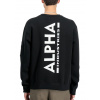 Alpha Industries mikina pánska Backprint Sweatshirt black Veľkosť: L, Farba: čierna Alpha Industries mikina pánska Backprint Sweatshirt black Veľkosť: L, Farba: čierna