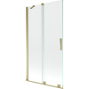 Mexen Velar vaňová zástena 2-krídlová posuvná 100 x 150 cm, transparentná, zlatá - 896-100-000-01-50 Mexen Velar vaňová zástena 2-krídlová posuvná 100 x 150 cm, transparentná, zlatá - 896-100-000-01-50