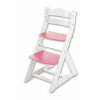 Hajdalánek Rastúca stolička MAJA - guľatá opierka (biela, ružová) MAJABILARUZOVA