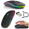 WIFI bezdrôtová nabíjateľná optická myš 1200 DPI LED RGB čierna WIFI bezdrôtová nabíjateľná optická myš 1200 DPI LED RGB čierna