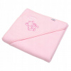 New Baby Detská froté osuška s výšivkou a kapuckou 80x80 ružová sloník New Baby Detská froté osuška s výšivkou a kapuckou 80x80 ružová sloník