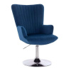 LuxuryForm DESIGN Kreslo AMADEO VELUR na striebornom tanieri - modré LuxuryForm DESIGN Kreslo AMADEO VELUR na striebornom tanieri - modré