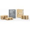 Bruder 2415 Logistický set europaleta 10 ks s doplňky Bruder 2415 Logistický set europaleta 10 ks s doplňky
