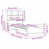 vidaXL Posteľ s knižnicou bez matraca 90x200 cm borovicový masív - Hnedá - 227746-237853 vidaXL Posteľ s knižnicou bez matraca 90x200 cm borovicový masív - Hnedá - 227746-237853