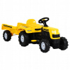 Detský traktor s pedálmi a prívesom, žltý (Detský traktor s pedálmi a prívesom, žltý)