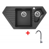 Sinks BRAVO 850.1 Granblack + Elasta nerez/čierná Sinks BRAVO 850.1 Granblack + Elasta nerez/čierná