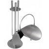 LIENBACHER SET - Kôš na drevo s krbovým 3-dielnym náradím, oceľ farba nerezová, podstavec nerez oceľ, nerez LIENBACHER SET - Kôš na drevo s krbovým 3-dielnym náradím, oceľ farba nerezová, podstavec nerez oceľ, nerez