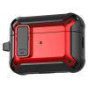 AppleMix Puzdro / obal pre Apple AirPods Pro 3 - gumové / plastové - odolné - so sponou - červené AppleMix Puzdro / obal pre Apple AirPods Pro 3 - gumové / plastové - odolné - so sponou - červené