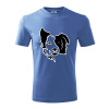 Border kólia obrys hlavy - Tričko detské bavlnené - 146 cm/10 rokov ( Svetlomodrá ) Border kólia obrys hlavy - Tričko detské bavlnené - 146 cm/10 rokov ( Svetlomodrá )