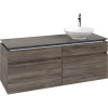 VILLEROY & BOCH Legato závesná skrinka pod umývadlo na dosku (umývadlo vpravo), 4 zásuvky, 1400 x 500 x 550 mm, Stone Oak, B59000RK VILLEROY & BOCH Legato závesná skrinka pod umývadlo na dosku (umývadlo vpravo), 4 zásuvky, 1400 x 500 x 550 mm, Stone Oak, B59000RK