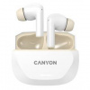 Slúchadlá Canyon Hexagon 7, TWS ANC+ENC Wireless Charge (CNS-TWS7WB) biela/béžová Slúchadlá Canyon Hexagon 7, TWS ANC+ENC Wireless Charge (CNS-TWS7WB) biela/béžová