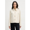 Tommy Hilfiger krátky kabát dámsky bavlnený WW0WW49585 béžová XL Tommy Hilfiger krátky kabát dámsky bavlnený WW0WW49585 béžová XL