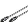 TOSLINK - TOSLINK kábel 0,5 m, priemer 6 mm, sivý TOSLINK - TOSLINK kábel 0,5 m, priemer 6 mm, sivý