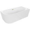 Mexen Mia voľne stojaca rohová vaňa pravá 150 x 75 cm, biela, prepad zlatý - 52691507500P-50 Mexen Mia voľne stojaca rohová vaňa pravá 150 x 75 cm, biela, prepad zlatý - 52691507500P-50