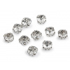 Našívacie šatóny / štras v puzdre / kotlíku Ø6; 7; 8 mm crystal 10ks Našívacie šatóny / štras v puzdre / kotlíku Ø6; 7; 8 mm crystal 10ks