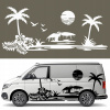 Šablóna na maľovanie na auto CAMPER GRAFIKA PALMY PLÁŽ SLNKO 43x94 Šablóna na maľovanie na auto CAMPER GRAFIKA PALMY PLÁŽ SLNKO 43x94