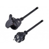 Predlžovací prívod 1z - spojka, 10m, 3 x 1,5mm2, gumová, čierna - SH-PS31 Predlžovací prívod 1z - spojka, 10m, 3 x 1,5mm2, gumová, čierna - SH-PS31