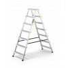 Obojstranný schodíkový rebrík z hliníka, so 7 schodíkmi a nosnosťou 150 kg Obojstranný schodíkový rebrík z hliníka, so 7 schodíkmi a nosnosťou 150 kg