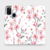 Flipové pouzdro Mobiwear - Samsung Galaxy M21 - M124S Růžové květy (Knížkové flip pouzdro, obal, kryt na mobil Samsung Galaxy M21 - M124S Růžové květy, materiál Umělá kůže + TPU - ochrana 360°, stoján Flipové pouzdro Mobiwear - Samsung Galaxy M21 - M124S Růžové květy (Knížkové flip pouzdro, obal, kryt na mobil Samsung Galaxy M21 - M124S Růžové květy, materiál Umělá kůže + TPU - ochrana 360°, stoján