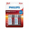 PHILIPS Alkaline AA 6ks LR6P6BP/10 PHILIPS Alkaline AA 6ks LR6P6BP/10