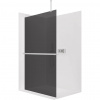 CERANO - Sprchová zástena Walk-in Onyx Top Round Ľ/P - 8 mm - guľatá vzpera + polička/držiak na uteráky - chróm, grafitové sklo - 50x200 cm CERANO - Sprchová zástena Walk-in Onyx Top Round Ľ/P - 8 mm - guľatá vzpera + polička/držiak na uteráky - chróm, grafitové sklo - 50x200 cm