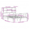 vidaXL Posteľ s knižnicou bez matraca vosková 120x190 cm borovica - Hnedá - 229914-235977 vidaXL Posteľ s knižnicou bez matraca vosková 120x190 cm borovica - Hnedá - 229914-235977