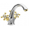 Sapho ANTEA stojánkova umývadlová batéria vysoká s výpusťou, chróm/zlato 3272 Sapho ANTEA stojánkova umývadlová batéria vysoká s výpusťou, chróm/zlato 3272