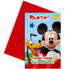 Párty pozvánka s obálkou Mickey Club House 6ks Párty pozvánka s obálkou Mickey Club House 6ks