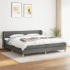 vidaXL Boxspring posteľ s matracom tmavosivá 200x200 cm látka vidaXL Boxspring posteľ s matracom tmavosivá 200x200 cm látka
