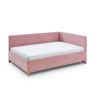 Ružová čalúnená rohová detská posteľ bez roštu 140x200 cm Cool – Meise Möbel Ružová čalúnená rohová detská posteľ bez roštu 140x200 cm Cool – Meise Möbel