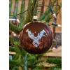Vianočné gule TETRAO lesklá hnedá - jeleň 6 ks Vianočné gule TETRAO lesklá hnedá - jeleň 6 ks