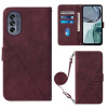 Peňaženkové kožené puzdro CROSSBODY na Motorola Moto G62 5G – Vínovo červená Peňaženkové kožené puzdro CROSSBODY na Motorola Moto G62 5G – Vínovo červená