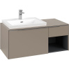 VILLEROY & BOCH Subway 3.0 závesná skrinka pod umývadlo (umývadlo vľavo), 2 zásuvky + regálový prvok, s LED osvetlením, 1001 x 516 x 422,5 mm, Taupe, C572L0VM VILLEROY & BOCH Subway 3.0 závesná skrinka pod umývadlo (umývadlo vľavo), 2 zásuvky + regálový prvok, s LED osvetlením, 1001 x 516 x 422,5 mm, Taupe, C572L0VM
