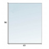 Sklenený podklad pod krb SKLO 90x65 cm Sklenený podklad pod krb SKLO 90x65 cm